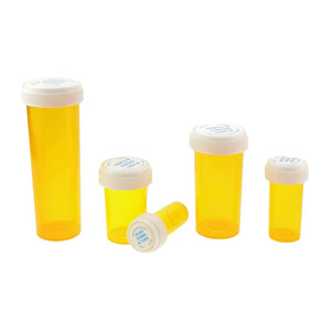 8Dr 13Dr 16Dr Flacons de <span class=keywords><strong>pharmacie</strong></span> en plastique Flacon de prescription Ambre Réversible Médicament Pilule Bouteille - Product Image 5