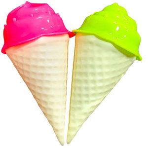 Ensemble de jouets double cornet de crème glacée pour enfants, jeu de simulation de dessert, emballé en BOPP - Product Image 1