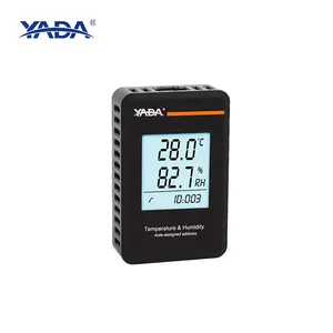 YADA YD877Y-N2 Sensor de temperatura e umidade ambiente sala de distribuição RS485 alta precisão 0.5 graus Celsius 3% RH display LCD