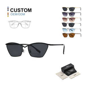 2025 Moda Nuevo Marco de metal Lente de color colorido Gafas de sol Lente de PC Logotipo de gama alta Gafas de sol personalizadas para mujeres y hombres - Product Image 1