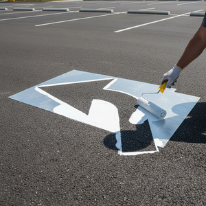 Plantilla de aluminio para pintar estacionamientos, flecha izquierda, 100x100cm, material metálico - Product Image 5