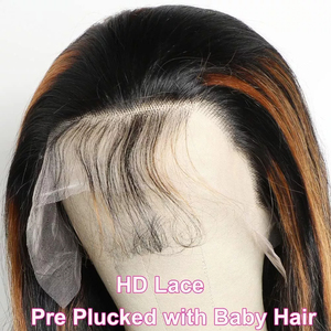 Pelucas de Cabello Humano con Reflejos Rubios, Pelucas con Frente de Encaje 13x4, Onduladas, Pre-Desplumadas - Product Image 5