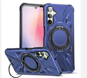 Ring Kickstand Rotating Magnetic case for Samsung Galaxy A05S A15 A25 5G Strong Adsorption Anti Shock Bracket Mobile Back Cover