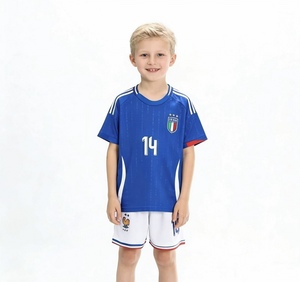 Nouveau maillot de football personnalisé pour enfants, tenue de football, uniforme de football, kits d'été pour la commémoration d'Italie # 14 Jersey - Product Image 1