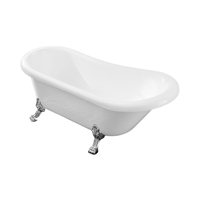 Baignoire à remous de luxe au design moderne sur pied, capacité pour 1 personne, baignoire surdimensionnée de massage intérieur en céramique à vendre