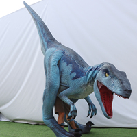 Costume de dinosaure robotique réaliste grandeur nature pour Halloween, design léger pour une utilisation en intérieur/extérieur, écoles, parcs d'attractions