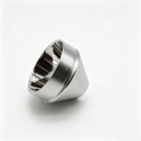 Réflecteur d'angle lumineux précis à lumière unique, monobloc, anodisé, finition CNC, résistant aux hautes températures