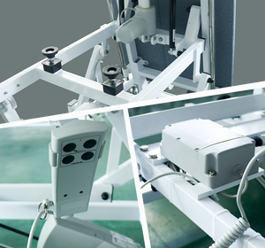 Tavolo Inclinabile Elettrico in Acciaio e Alluminio Humaneotec, Attrezzatura per Riabilitazione Ortopedica per Pazienti Colpiti da Ictus, Terapia Fisica - Product Image 4