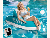 Scooter de piscine électrique gonflable rotatif ultime avec propulseur à jet et siège individuel pour la baignade