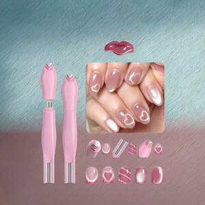 Aimant pour ongles œil de chat en plastique solide, détachable, multifonctionnel, en forme de cœur, bâton magnétique durable pour la conception d'art d'ongles en gel - Product Image 3