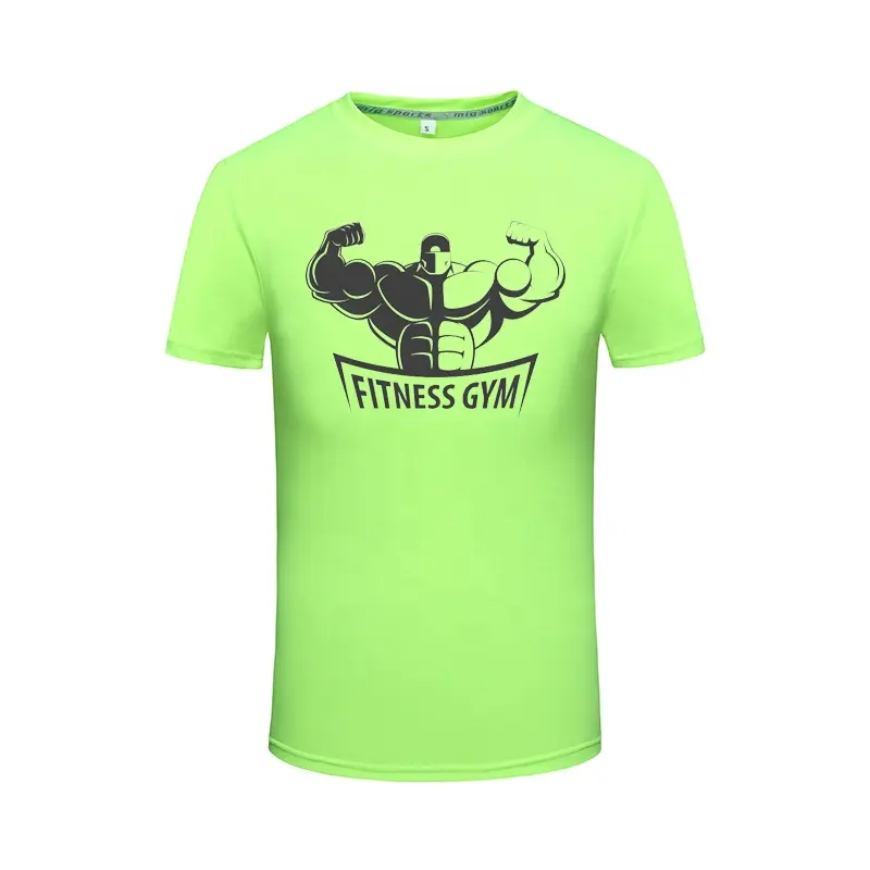 Kaus Gym Pas Badan Kering Logo Kustom Kaus Kebugaran Kaus Gym Pria Sesuai Pesanan