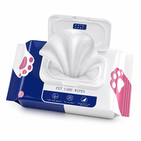 80 lingettes nettoyantes pour animaux de compagnie, extra larges, épaisses, douces, parfumées aux fleurs, non tissées, pour chiens, nettoyage des pattes et des yeux sans eau, désodorisantes, tout usage