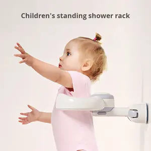 Support mural pliable pour gadgets de bain Pomme de douche en plastique sans perçage Ventouse pour bébé Luminaire de salle de bain pour enfants - Product Image 2