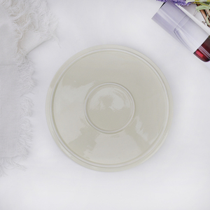 Prato Redondo de Cerâmica Branco Creme - Estilo Americano, Prato Elegante para Jantar/Banquete, Superfície Lisa e Vidrada para Casa, Cozinha e Restaurante - Product Image 6