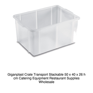 ลังจัดเก็บแบบซ้อนได้ Giganplast ขนาด 50 x 40 x 26 ซม. อุปกรณ์จัดเลี้ยง อุปกรณ์ร้านอาหาร ขายส่ง - Product Image 2