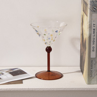 Verre à vin rouge créatif et coloré à pois, gobelet domestique, verre à cocktail, coupe à vin vintage pour dessert