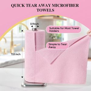 Paños de Limpieza Desechables de Microfibra de Secado Rápido y Alta Absorción, Ecológicos, en Rollo, Toalla de Cocina Reutilizable - Product Image 2