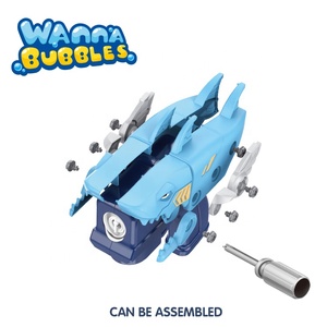 Pistolet à bulles 2-en-1 en plastique démontable, motif dinosaure de dessin animé, <span class=keywords><strong>jouet</strong></span> à bulles très populaire Wanna Bubbles - Product Image 6