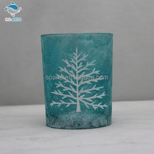 Design de luxe motif arbre vert décoration de la maison verre cristal cadeau artisanat - Product Image 1