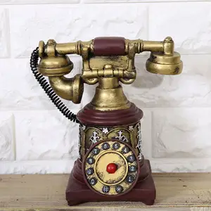 Decoração criativa em resina estilo americano modelo de telefone para loja de móveis