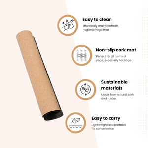 Tapete de Yoga de Corcho de Lujo, Antideslizante, Suave, Ecológico, Ligero, Resistente al Sudor, Natural y Sostenible, Tapete de Gimnasio de Corcho - Product Image 5
