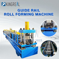 Máquina perfiladora de rodillos para guías laterales de puertas enrollables automáticas, perfil en U de 4 mm, solución para la fabricación de rieles laterales de metal