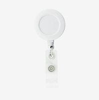 Porte-badge rétractable rond personnalisé avec logo, porte-carte d'identité avec clip pour cadeau promotionnel