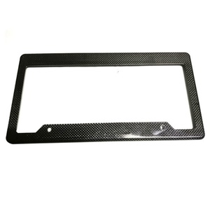 Support de plaque d'immatriculation de voiture VEER personnalisé en fibre de carbone forgée à 100 % avec quatre trous pour BMW/Nissan/Mercedes-Benz/Tesla - Product Image 1