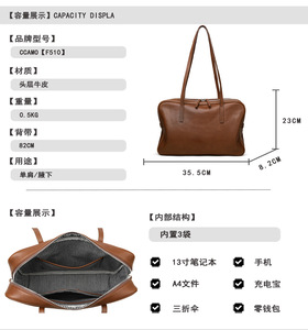 New High Quality Women Messenger Bags for Women Genuine Leather Handbags Crossbody Bags Ladies Shoulder Bags <b>Tote</b> Top-handle - Product Image 2