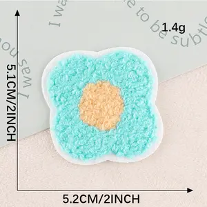 Clothing Sunflower Multi Color Chenille Embroidery Shell Custom Patches Accessories Wholesale Flower Fabric Cotton PVC Handmade