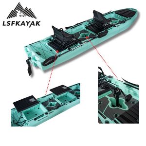 Kayak de <span class=keywords><strong>pêche</strong></span> modulaire LSF 4,45 m <span class=keywords><strong>pour</strong></span> 2 personnes avec fonction de dérive, construction stable et durable en HDPE <span class=keywords><strong>pour</strong></span> <span class=keywords><strong>la</strong></span> mer et l'extérieur - Product Image 5