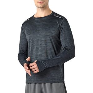 <b>Men's</b> Dry Fit <b>Long</b> Sleeve T Shirts 3 Pack Lightweight Athletic Performance Tops Moisture Wicking Hiking Outdoor Apparel - Product Image 3