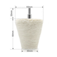 PMS 5 pièces perceuse Buff Pad M14 fil cône polissage automobile voiture moyeu de roue soin voiture détaillant boule cylindrique éponge polissage