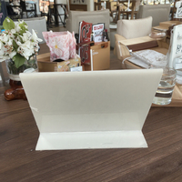 Présentoir de carte de perspex durable de dessus de table de présentoir de menu acrylique transparent élevé pour le restaurant