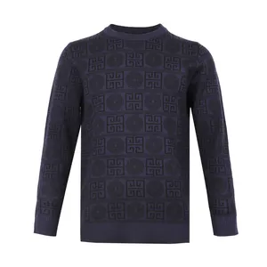 News branded pattern pullover round neck luxury brand sweater for man