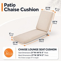 Coussin de chaise longue d'extérieur en polyester de couleur unie, directement de l'usine, pour chaises de piscine de resort