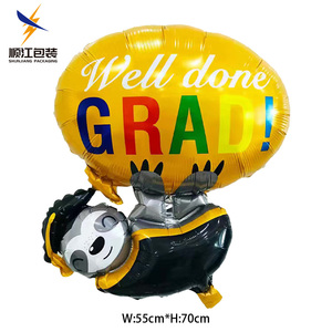 2025 Temporada de graduación Globos <span class=keywords><strong>Diploma</strong></span> Sombrero Ph D Animal de dibujos animados Felicitaciones Decoración de fiesta Globos - Product Image 5