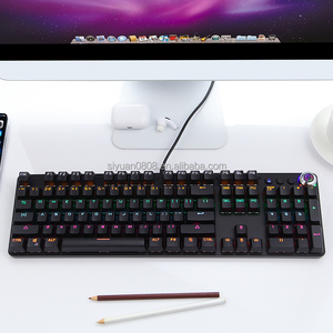 Kailh Trục Cơ Thể USB Có Dây 104 Phím Chơi Game Bàn Phím Cơ Khí LED RGB Đèn Nền Không Thấm Nước Lập Trình Âm Nhạc Chuyển Đổi Mới Cho - Product Image 1