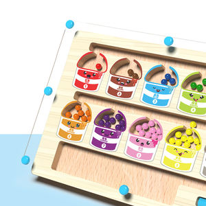 Juego <span class=keywords><strong>de</strong></span> cuentas <span class=keywords><strong>de</strong></span> clasificación Montessori que estimula las habilidades cognitivas y el juego <span class=keywords><strong>de</strong></span> laberinto <span class=keywords><strong>de</strong></span> coordinación mano-ojo, juguetes educativos para niños - Product Image 3