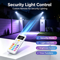 Control Remoto Inalámbrico RF de 21 Teclas para Iluminación de Seguridad Exterior, Controlador de Lámpara de Repuesto de Plástico ABS, OEM ODM Personalizado JCXK