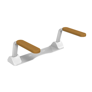 HEXU Massivholz Toilettenstützgriff ohne Bohren, klappbar, pulverbeschichtet, Sicherheitsgriff für Senioren, Schwangere, Toilettenhilfe für zu Hause - Product Image 1