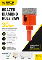 Foret diamanté torsadé brasé sous vide en acier à haute teneur en carbone 8 mm