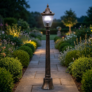 Lampe de chemin LED extérieure en aluminium, étanche IP65, pour cour et jardin, rechargeable, à économie d'énergie, 220V 110V E27, pour pelouse - Product Image 5