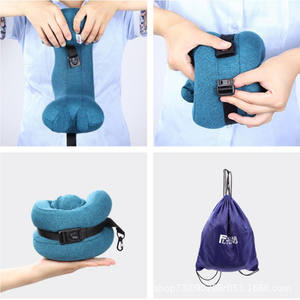 Almohada de Viaje Viscoelástica en Forma de U para Cuello, 28x26x14cm, con Bolsa de Almacenamiento, para Adultos - Product Image 5