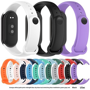 Bracelet de sport souple en TPE pour <span class=keywords><strong>Xiaomi</strong></span> Mi Band <span class=keywords><strong>8</strong></span>/9/10/11, bracelet de remplacement respirant, bracelet réglable avec boucle - Product Image 1