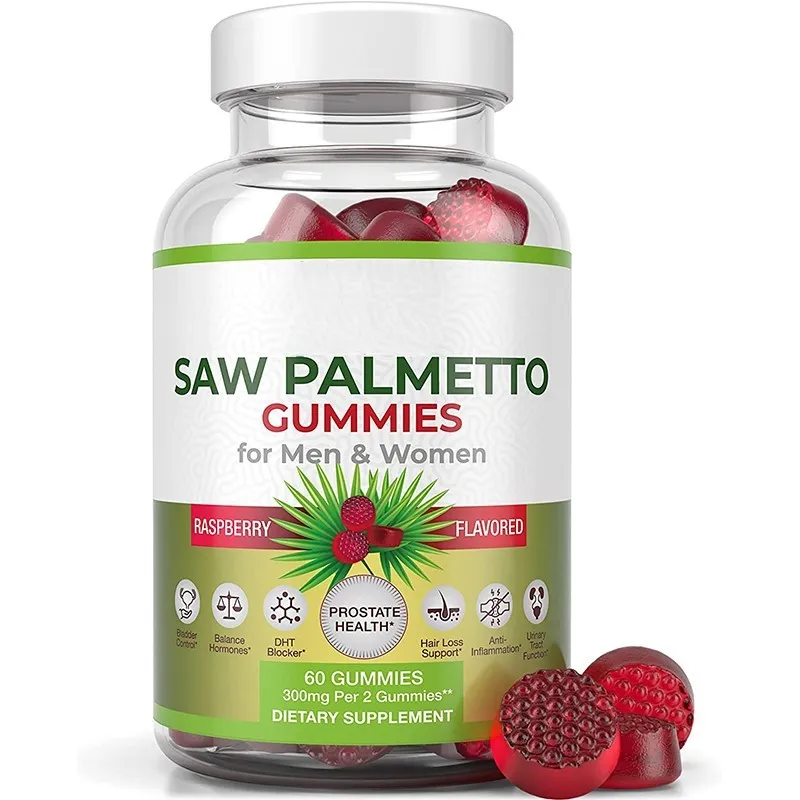 Private Label Hormonale Balans Saw Palmetto Extract Gummies Pcos Helpen Gezondheidszorg Supplement Ondersteuning Dht Blocker Haargroei