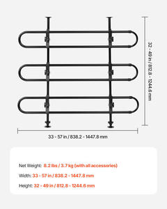 कार, ट्रकों और सुपरवाइडर के लिए कुत्ते की कार की बाधा, मजबूत धातु ट्यूबिंग गेट डिवाइडर, यात्रियों की सीटों से दूर रखता है। - Product Image 6
