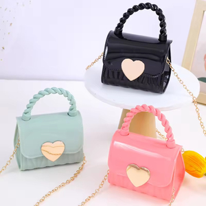 Wholesale Candy Colors Girl Jelly Purse Cute PVC Mini Crossbody Bag Kid Handbags with <b>Shoulder</b> <b>Strap</b> - Product Image 3