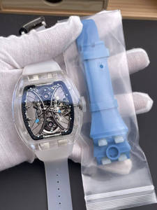Montre haut de gamme 2026, boîtier transparent en cristal blanc, mouvement mécanique automatique, étanche, pour homme - Product Image 4