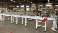 Ligne d'emballage pour produits : Huile moteur, Huile essence, Bouteilles de gaz en plastique, Bouteilles aérosols, Boîtes en carton, Emballeuses de cartons